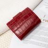 Новый женский кошелек с тиснением под крокодила, простой кошелек с застежкой, модный многофункциональный короткий кошелек