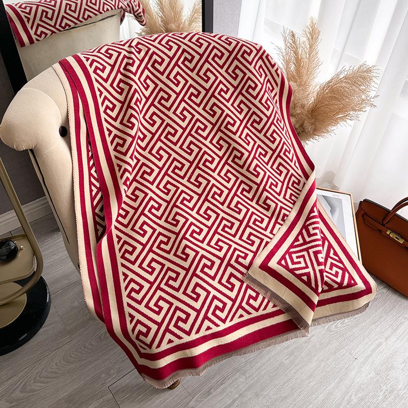 Зимний шарф, Lady'S Temperament, нагрудник, двухсторонний люкс, теплая шаль, длинный шарф