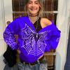Womens Oversized Hooded Zip-Up Sweatshirt With Digital Print Skull Design Air Layer Fabric Streetwear Casual Jacket