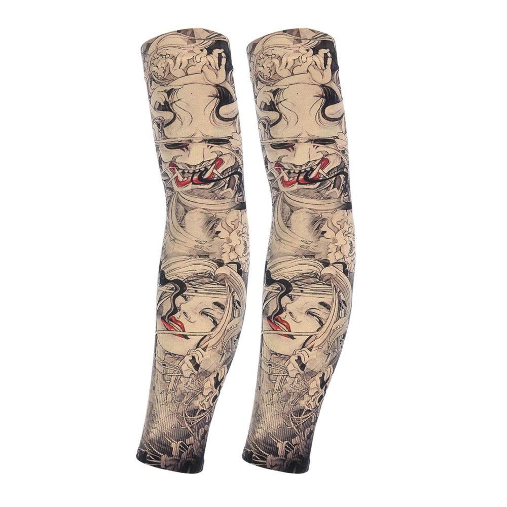 Protection Outdoor Sport Basketball Arm Cover Sun Protection Tattoo Arm Sleeves Flower Arm Sleeves