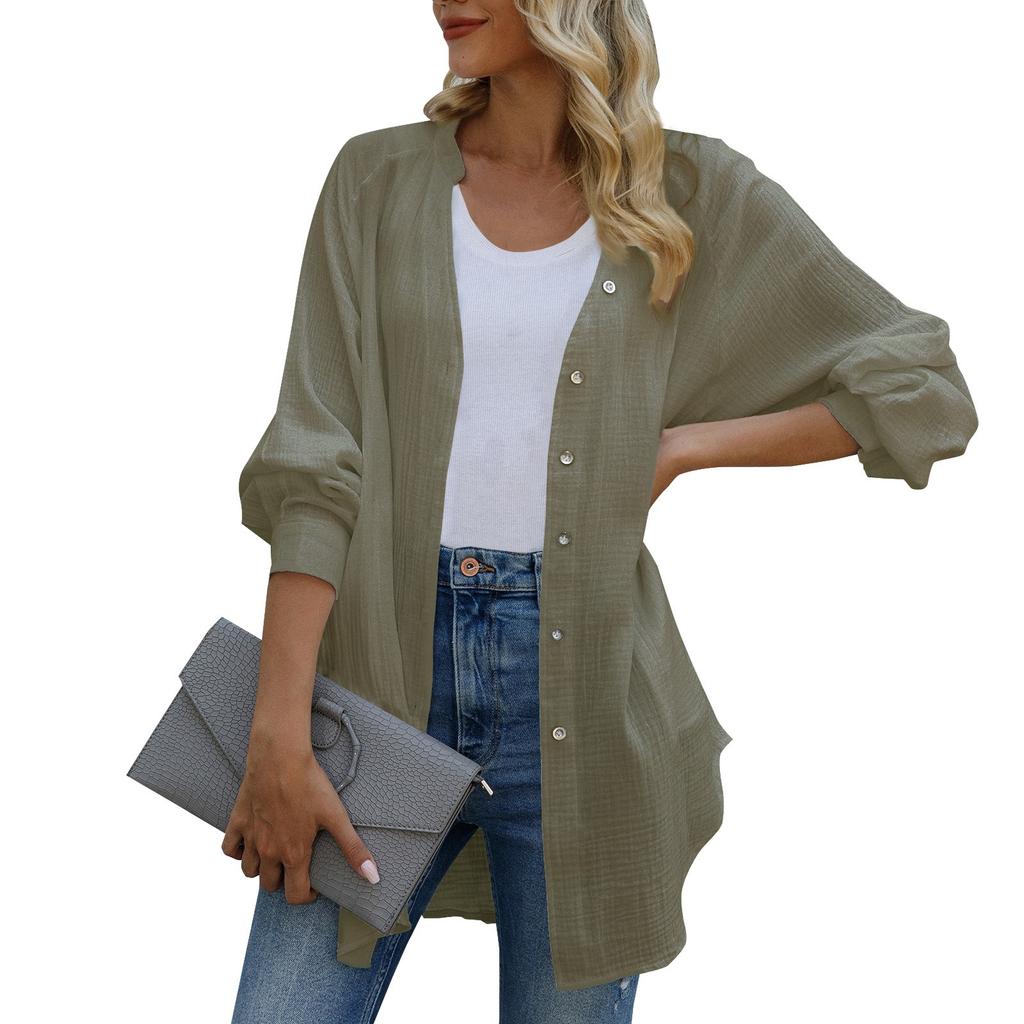 Женский модный кардиган, сексуальный однотонный повседневная верхняя одежда с v-образным вырезом и длинным рукавом