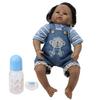 50cm Reborn Baby Dark Skin Realistic Babies Boy Doll Soft Adorable Child Toy Gifts