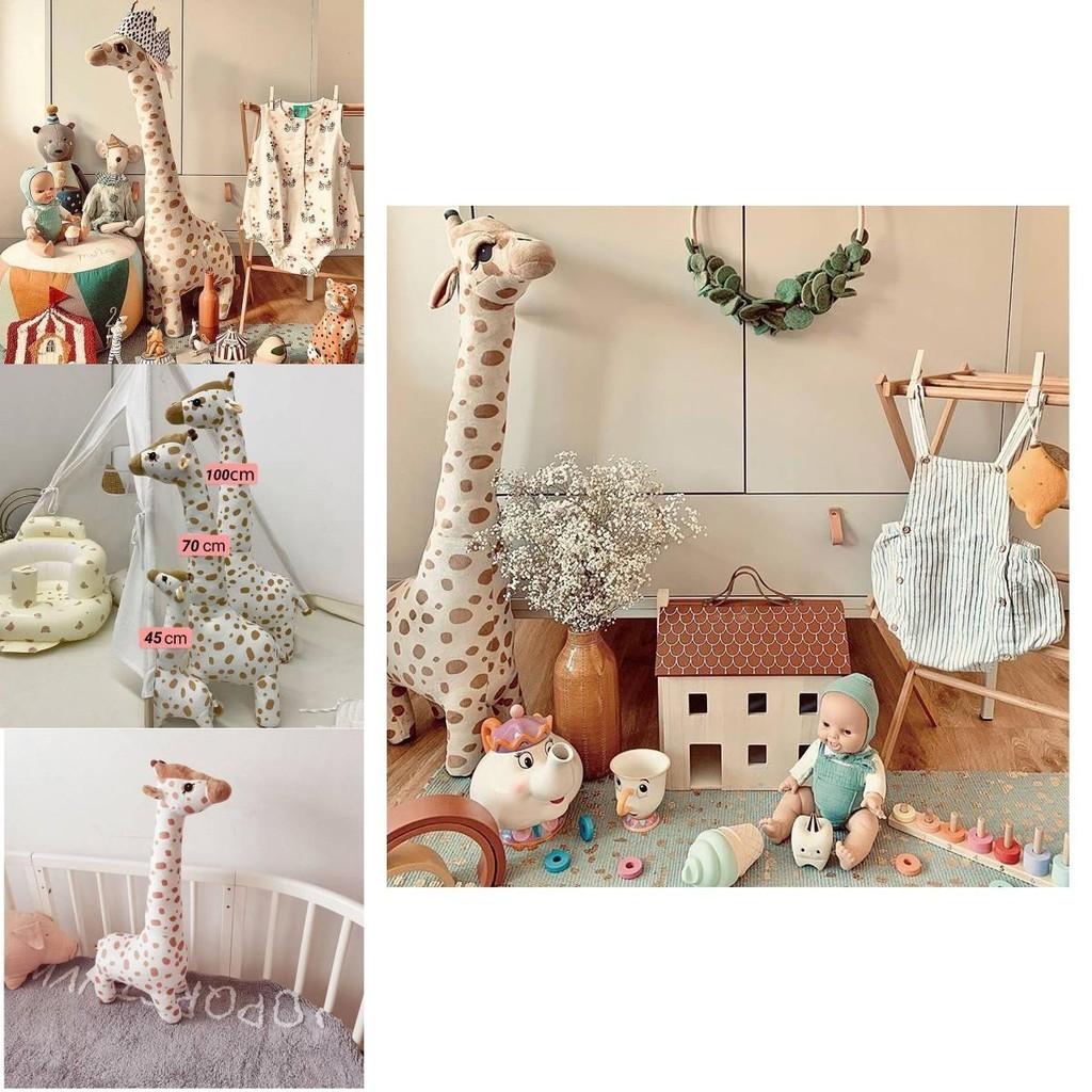 Милая плюшевая игрушка Жираф, подушка для сна для декора детской спальни и поддержки во время сна