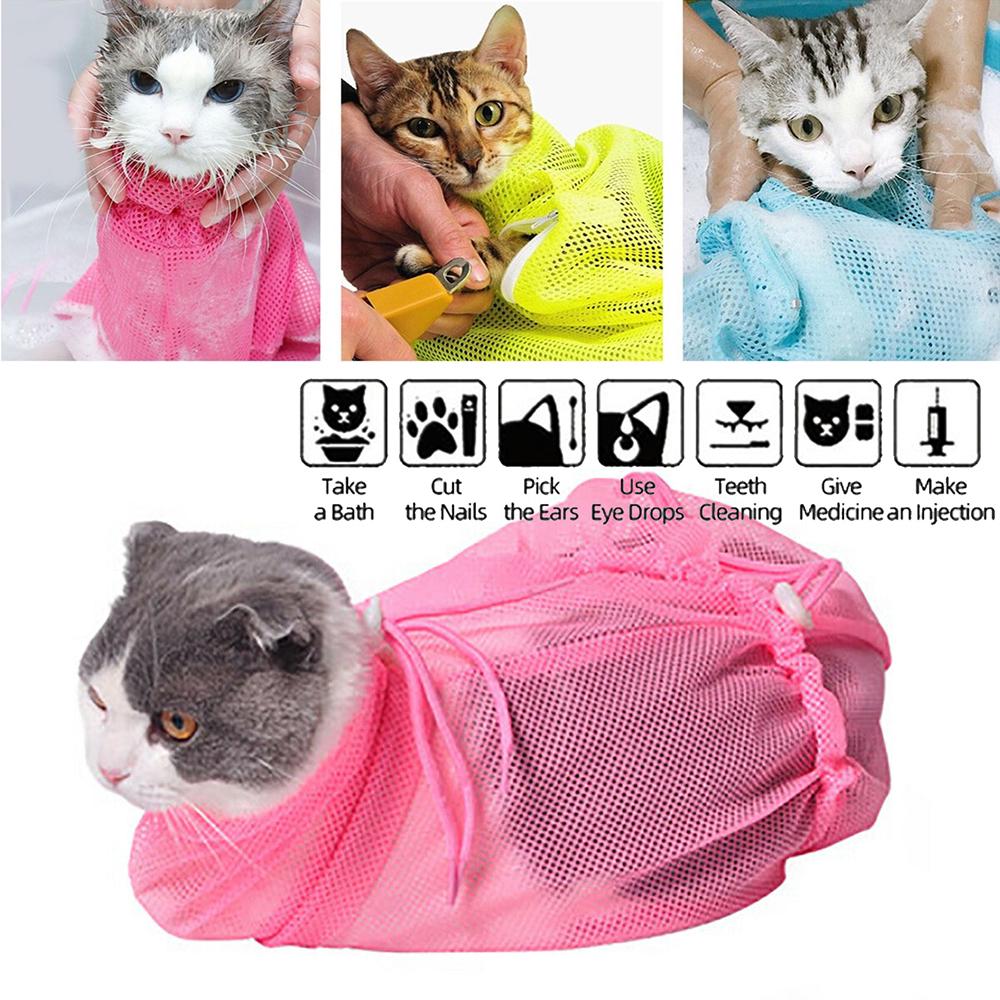 Прочная защитная сетка для купания, мешок для стирки против царапин, для стрижки когтей, для груминга кошек, для тренировок