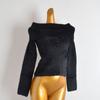 Cabinet New Arrival Imitation Mink Sexy off-Shoulder Sweater Knitwear Women's Clothing Fall and Winter Chic All-Matching Long Sleeve Top Trendy