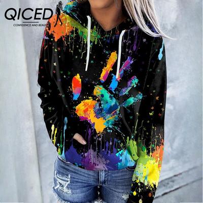 Женская осенне-зимняя толстовка с принтом, повседневная толстовка с капюшоном, бейсбольная майка