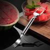 2 In 1 Watermelon Cutter Stainless Steel Effortless Fork Slicer Tool Dual Head Fruit Slicing Tool for Home Kitchen Gadget