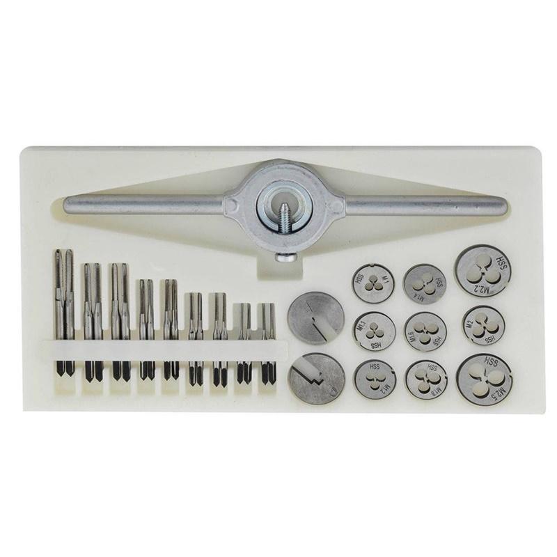 31Pcs Mini HSS Tap and Die Set (Metric) for Model Making Watchmaker Small Engineering Work