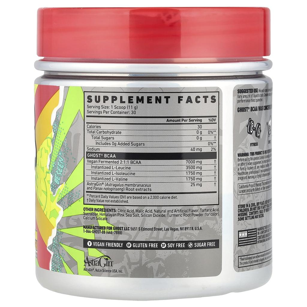 Ghost, BCAA, Lemon Crush, 11.6 oz (330 g)