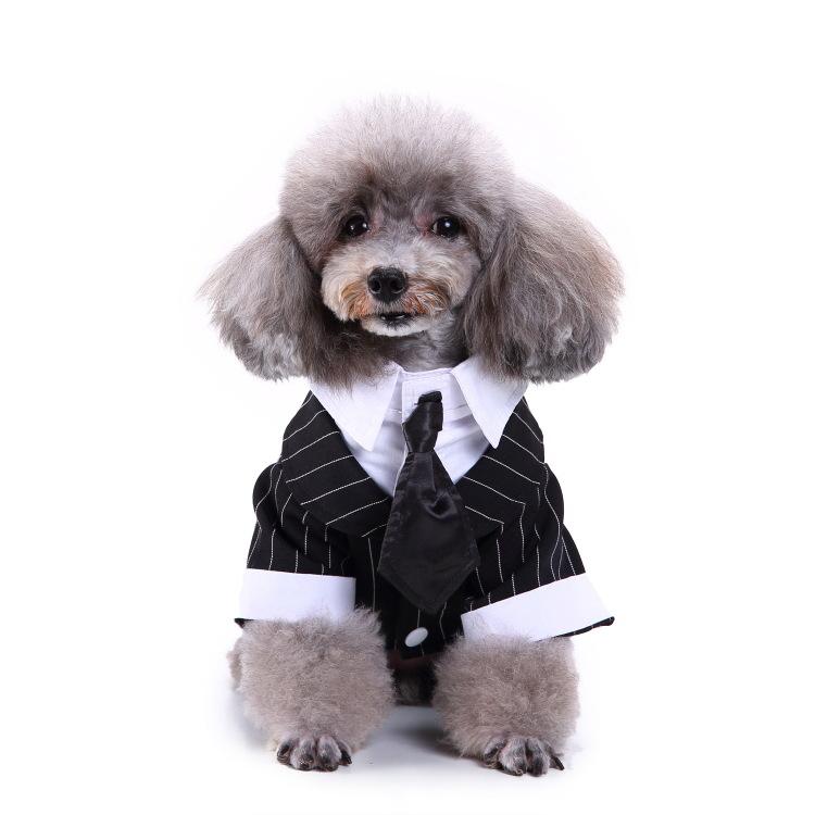 2025 Hot Selling Tie Decoration XS-4XL Dog Polyester Plaid Shirt Casual Style Two Legged Shirt