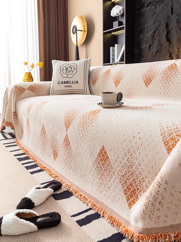 Ins Advanced Geometry Современный чехол для дивана Ткань Синель Диванный шарф Устойчивый к царапинам чехол для дивана Чехол Все сезоны Универсальный