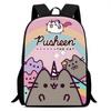 Printed Childrens Pusheen Backpack Outdoor Large Capacity Student Schoolbag