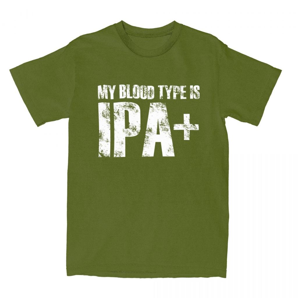 Мужская и женская футболка с надписью «My Blood Type Is Ipa Merch» для любителей крафтового пива, винтажные футболки из 100% хлопка с графическим принтом
