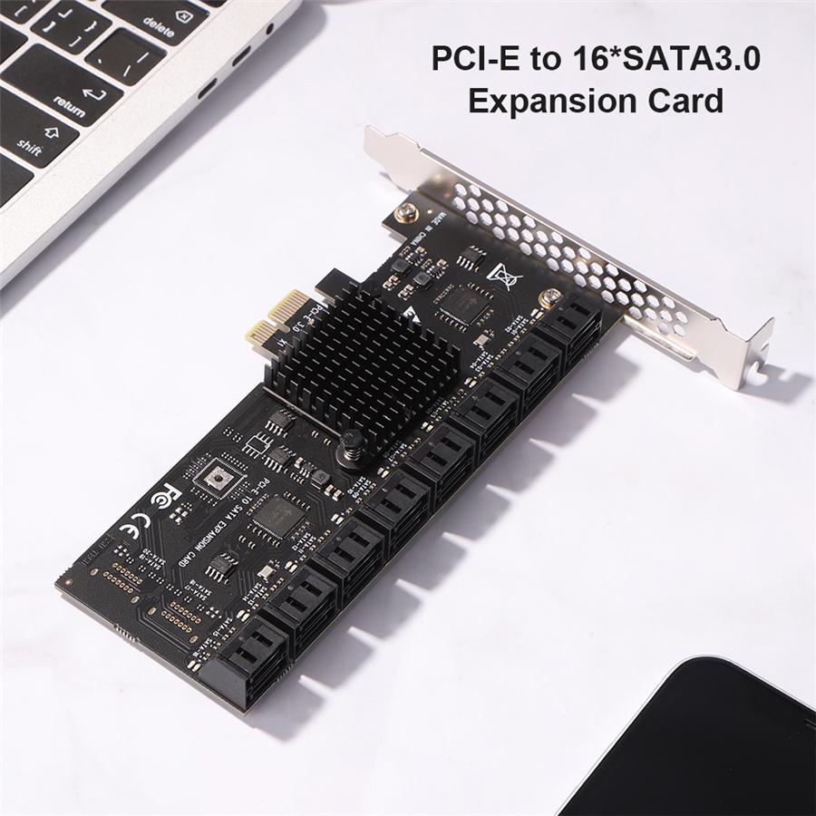 For Chia Mining 16 Ports SATA 3.0 6Gb To PCI Express Controller Card