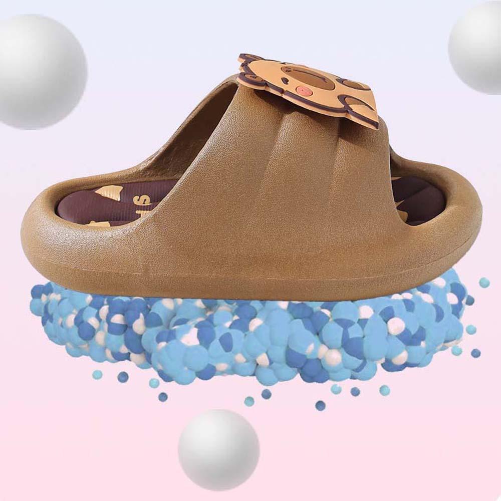 Симпатичные тапочки из ПВХ в виде капибары, противоскользящие детские сандалии для ванной, тапочки с изображением животных из мультфильмов