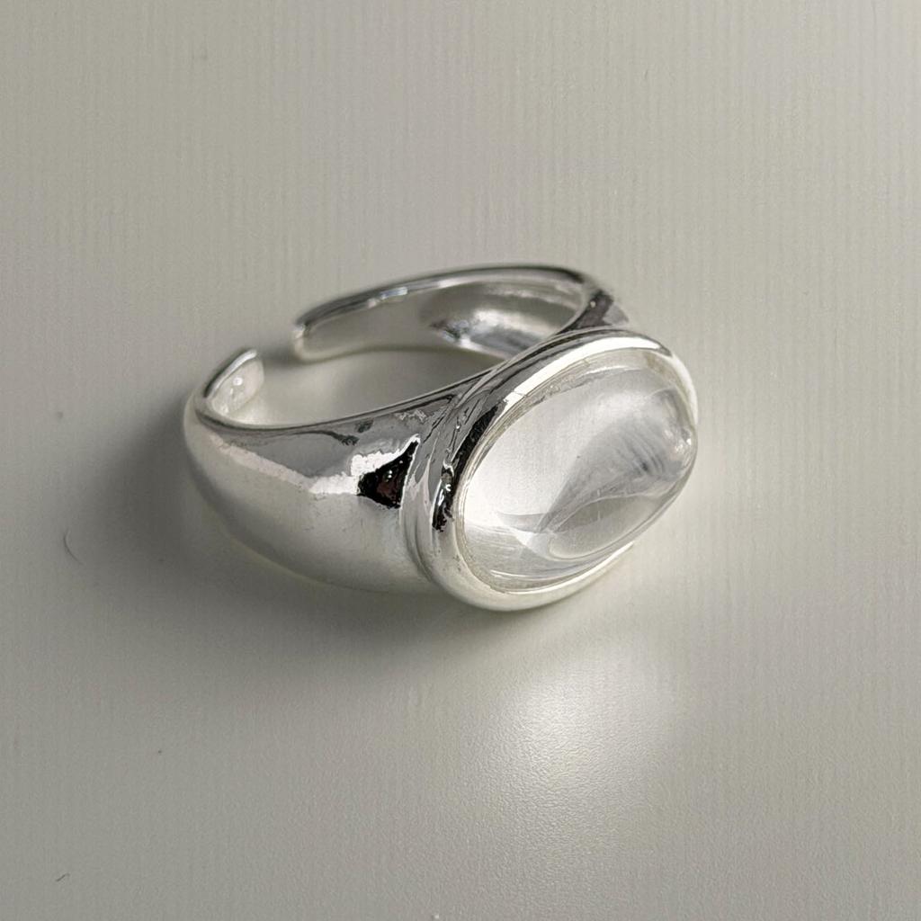 Xiaomi BF CLUB 925 Sterling Rings for Women Simple Geometric Handmade Irregular Retro Big CZ Ring Allergy For Birthday Gift
