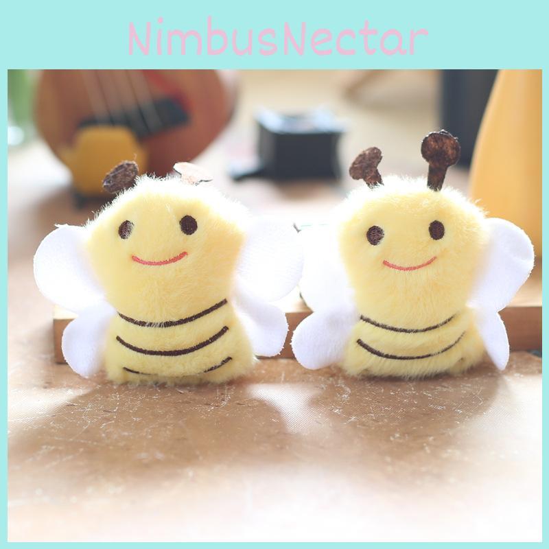 Plush Bee Mini Toy Keychain Pp Cotton Stuffed Animal Girls Accessory Decor Room