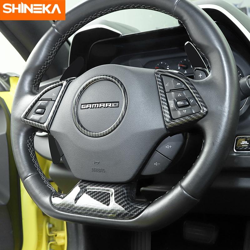 SHINEKA автомобильный руль, декоративная крышка, наклейка для Chevrolet Camaro 2017 2018 2022, интерьер
