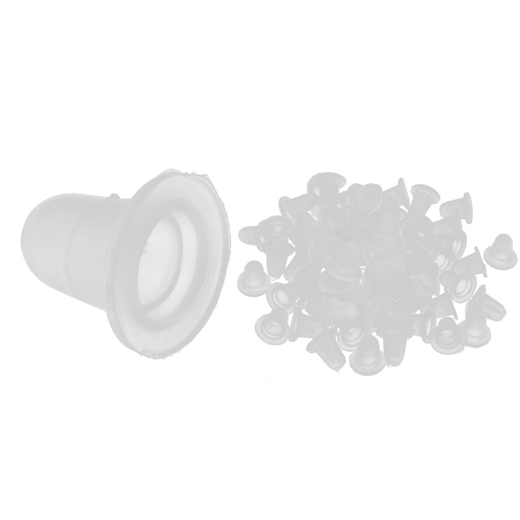 100pcs Disposable Tattoo Ink Cups Silicone Microblading Pigment Caps for Permanent MakeupS
