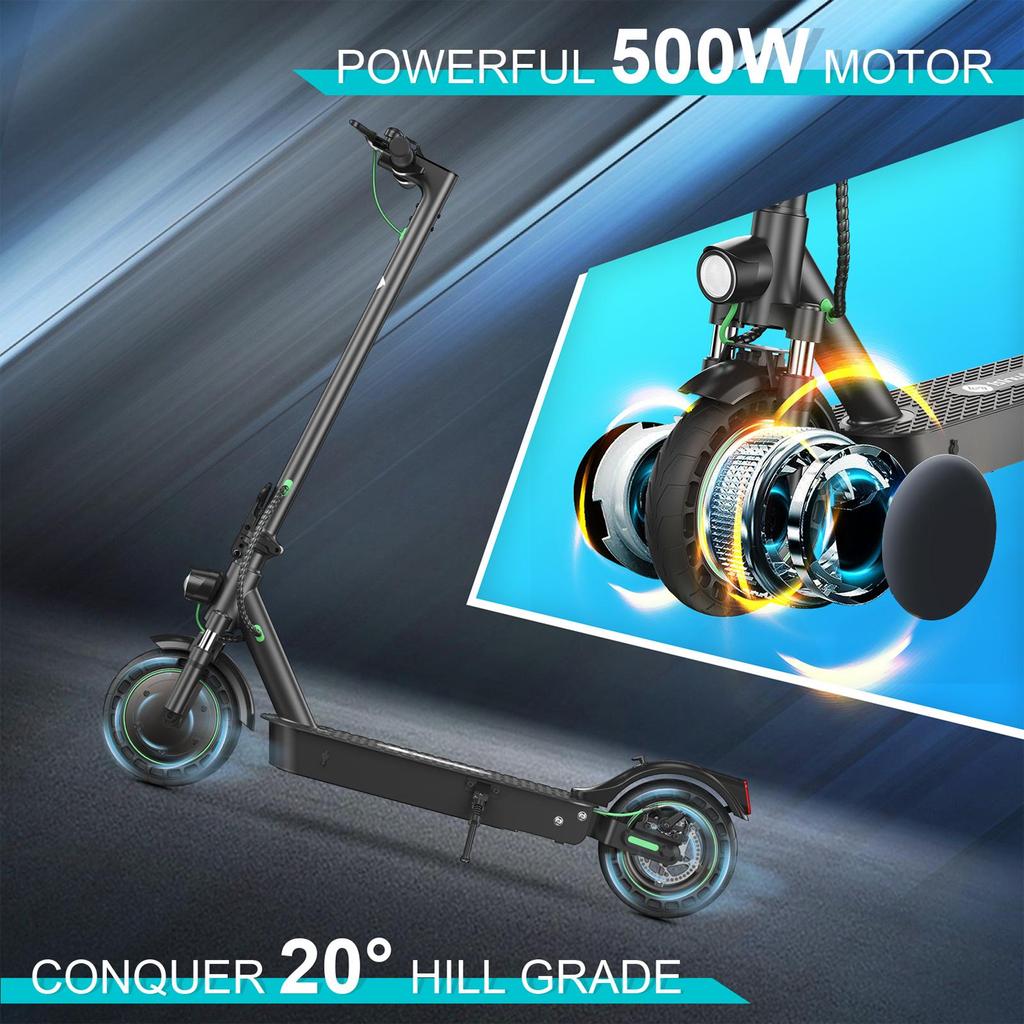 Isinwheel S9 MAX Electric Scooter - 500W Motor, 40KM Range, 10" Honeycomb Tires, Foldable & Lightweight for Urban Commute