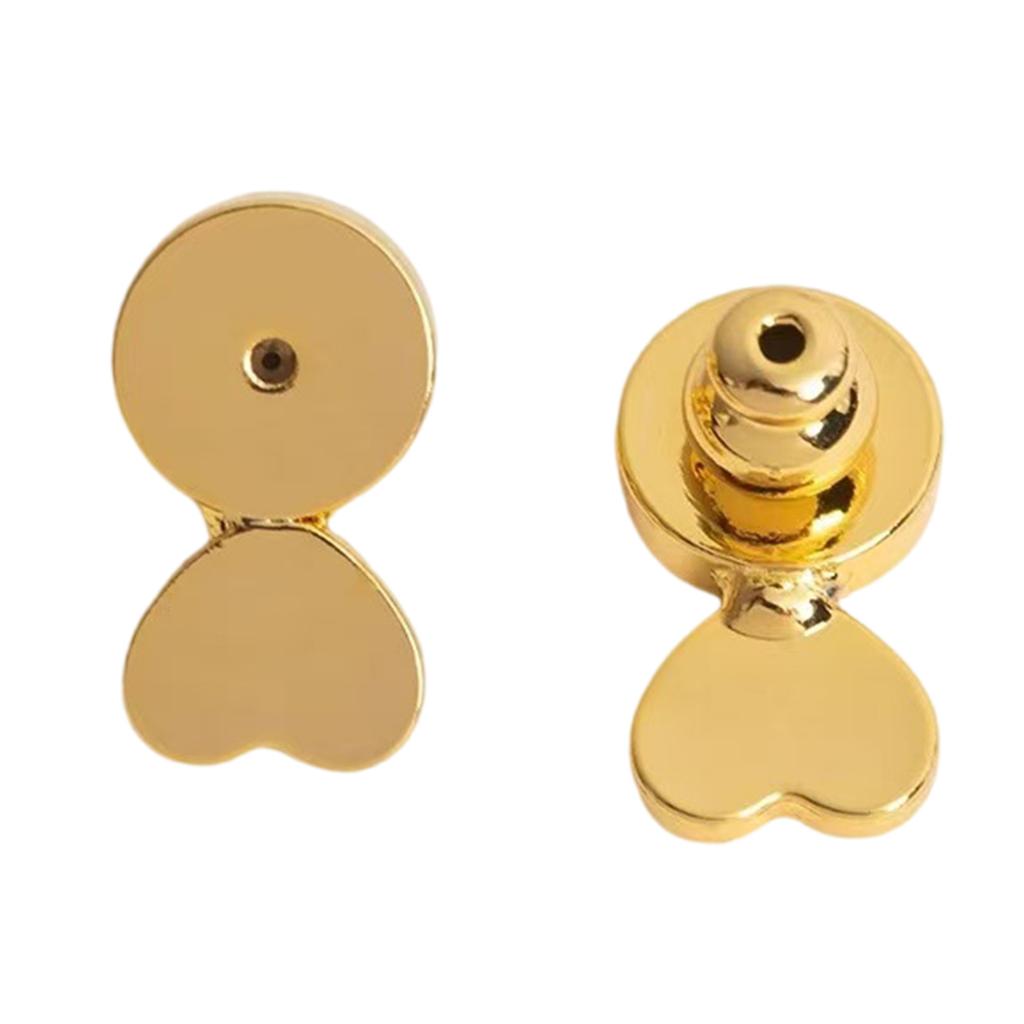 1 Pair Earring Backs for Droopy Ears Gold Plated Earrings Lifters Copper Texture Suitable for Heavy Earrings Secure Fit