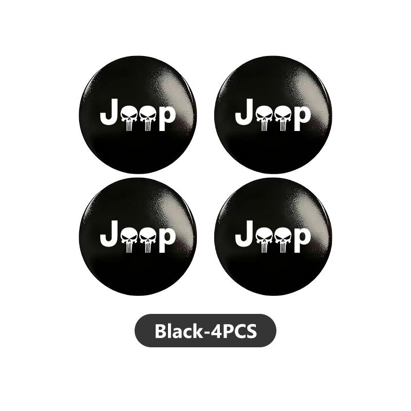 For Jeep Car Wheel Center Sticker Wheel Center Hub Cap Badge Decoration Decal JK JL JKU TJ YJ CJ Wrangler Rubicon Grand Cherokee