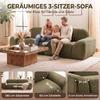 3 Seater Sofa Rounded And Frameless With Generous Seating Area Thickly Padded No Assembly Required Dark Green
