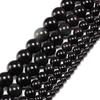 Mm Black Natural 4681012 1strandlot Obsidian Stone Beads Round Loose Spacer Bead For Jewelry Making Findings Diy Bracelet
