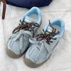 Spring New Breathable Flat-bottomed Casual Shoes Women's 2024 American Retro Niche Design Contrasting Color Versatile Sports Shoes