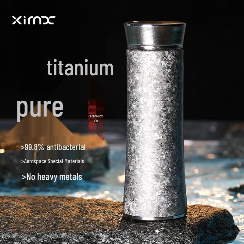 XIMX Портативная термобутылка из чистого титана, 400 мл