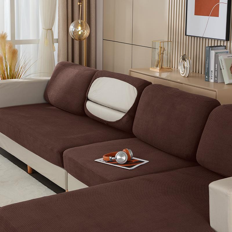 Жаккардовый чехол на подушку для дивана, эластичный нескользящий чехол на сиденье для гостиной, моющийся, моющийся, чехол на подушку для кресла, домашний декор