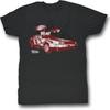 Back To the Future Doorrrs Black Heather Adult T-Shirt