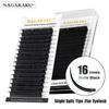 Ellipse Eyelash With Split Tips Matte Black Dark Black 16 Lines Flat Shape Eyelash Extension