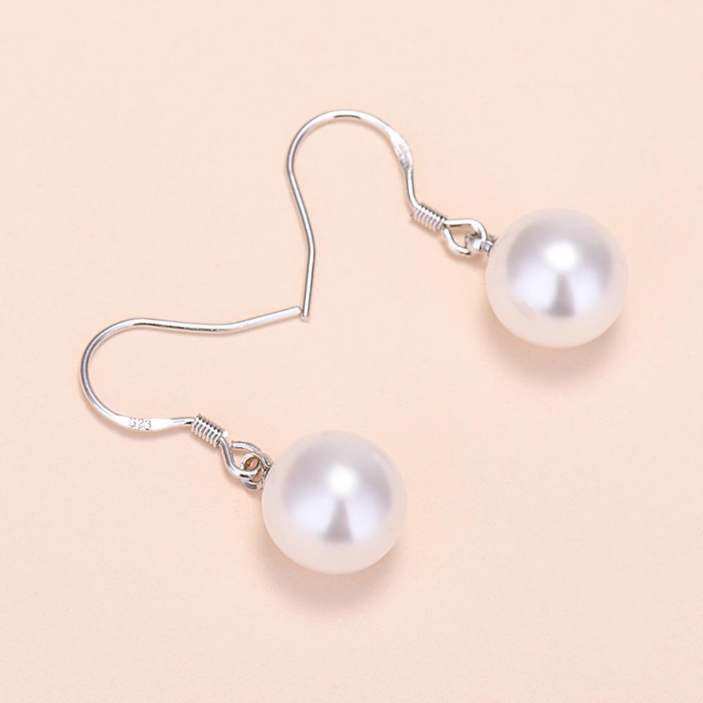 Женские посеребренные серьги в стиле Deep Sea Nanyang с имитацией ракушки и жемчуга, заушные крючки, серьги и женские серьги