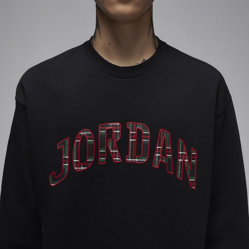 Jordan Спортивная флисовая толстовка с длинным рукавом Essentials Knit Splicing Letter, мужская толстовка черного цвета FV7461-010