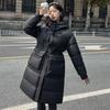 Down Cotton Coat Women's Bread Coat Winter Knee-length New Korean Style Loose Cotton Coat Long Cotton Jacket Thickened Hooded Jacket