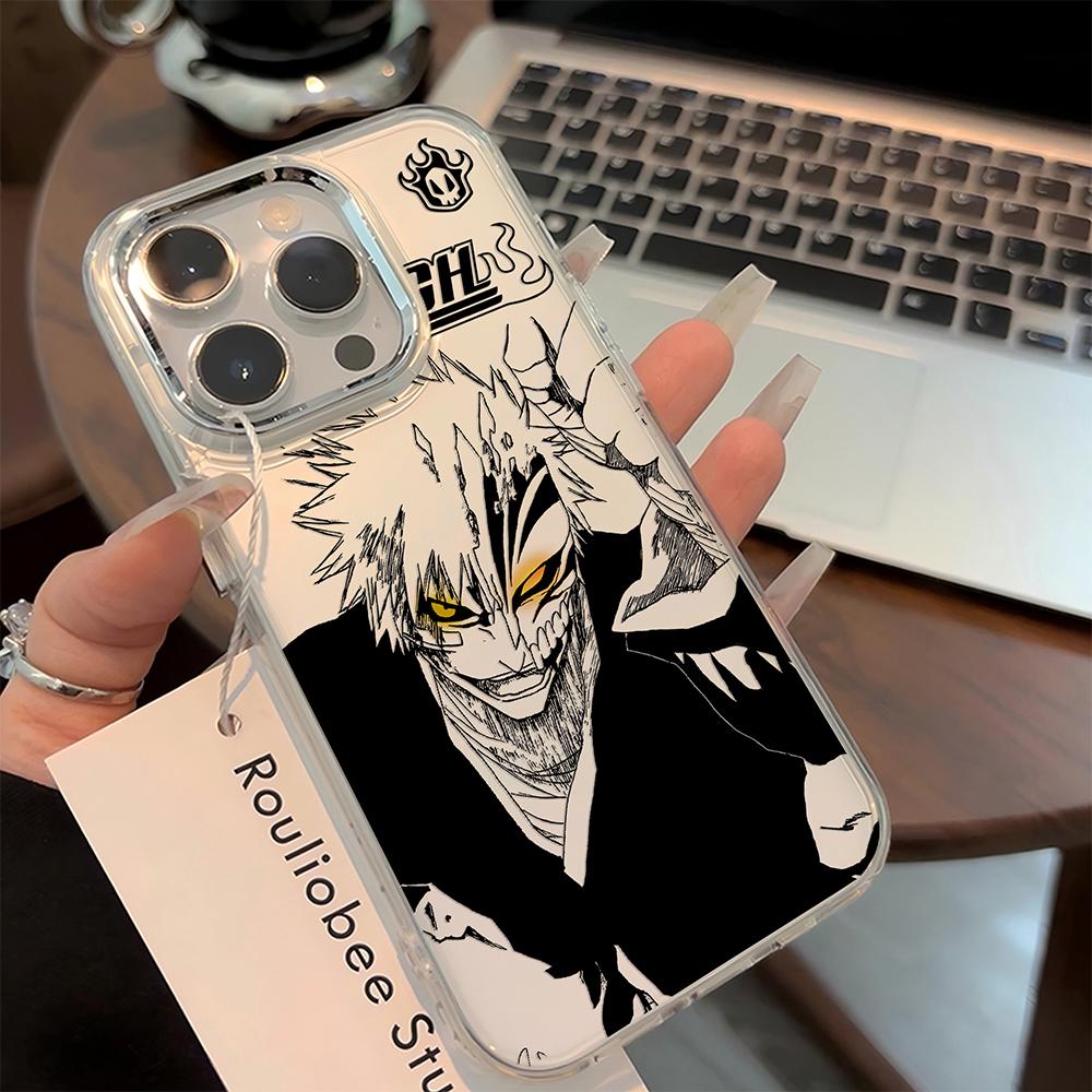 Аниме Горячий Крутой Новый Чехол Для Телефона BLEACHS Для iPhone 17 16e 16 15 14 13 12 11mini Pro Max X XR XSMAX Air Plus Прозрачный Мягкий Чехол