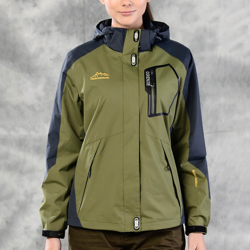 Женская ветрозащитная куртка с капюшоном и дождевыми лыжами на открытом воздухе больших размеров, пальто
