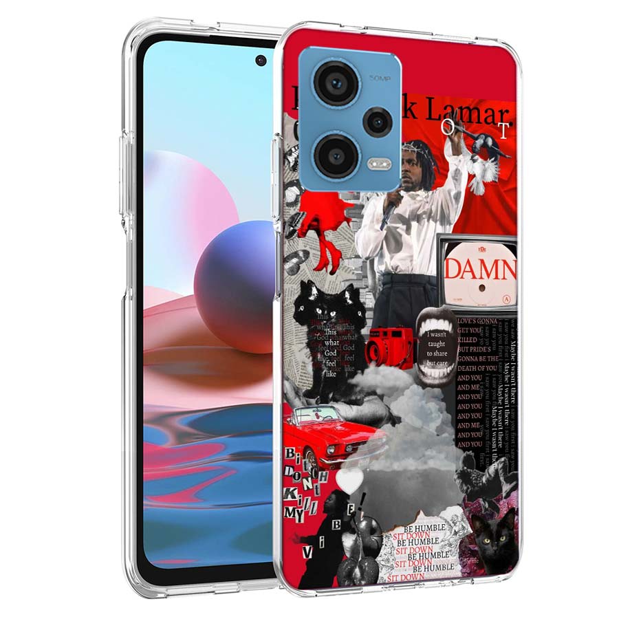 Kendrick Lamar DAMN Phone Case For Redmi Note 13 12 14 15 Pro Plus 13R 11 11T 11E 11S 10 Pro 10S 9 9S Cover Cell Clear TPU Capa