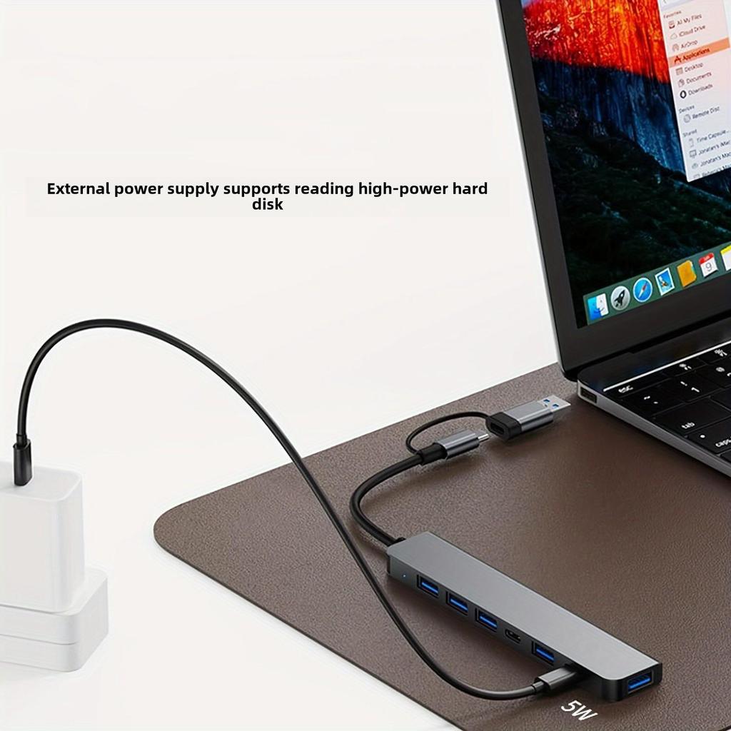 7-in-1 USB 3.0 Type-C Docking Station Notebook Expansion Hub