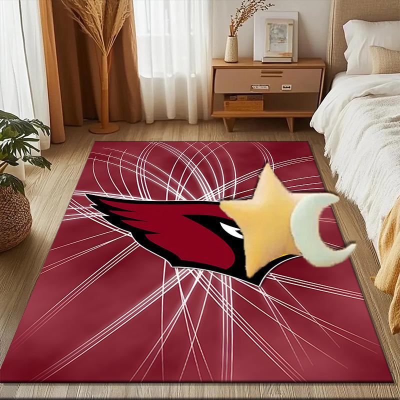 Cardinals Team Spirit Rug Game Carpet, Floor Mat for Bedroom Living Room Entryway Rug, Home Decor Idea Gift for Christmas birthday