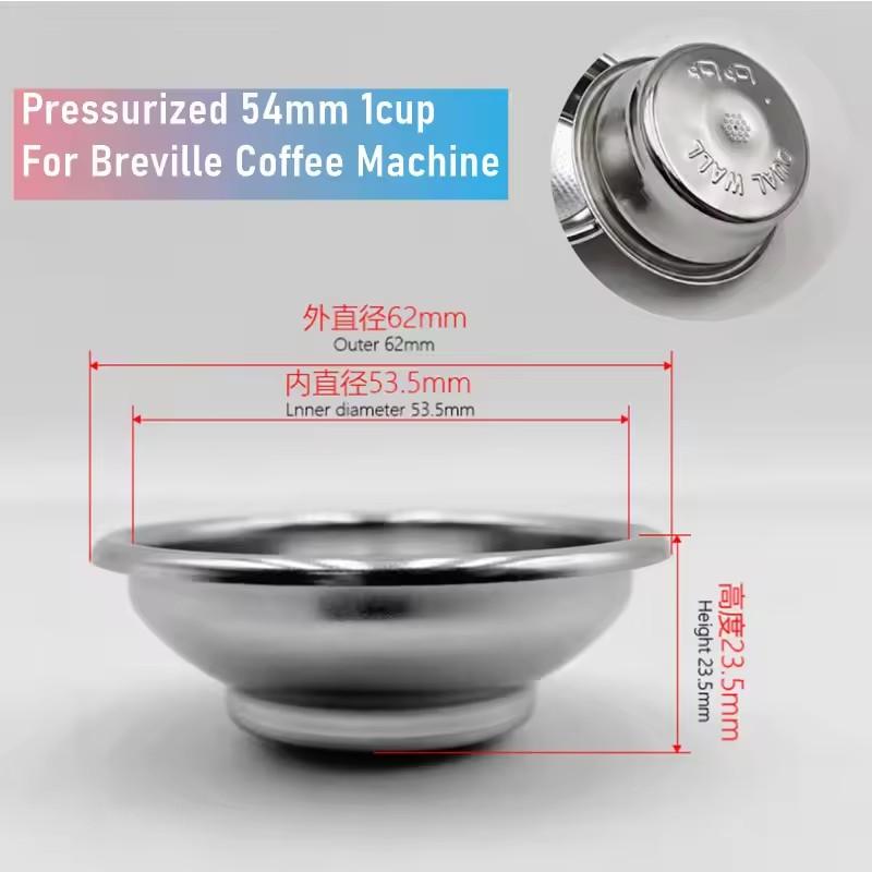 54-мм бездонный портафильтр Breville 54-мм держатель фильтра Двойной носик Для Breville 870 875 878 880 Аксессуары Breville