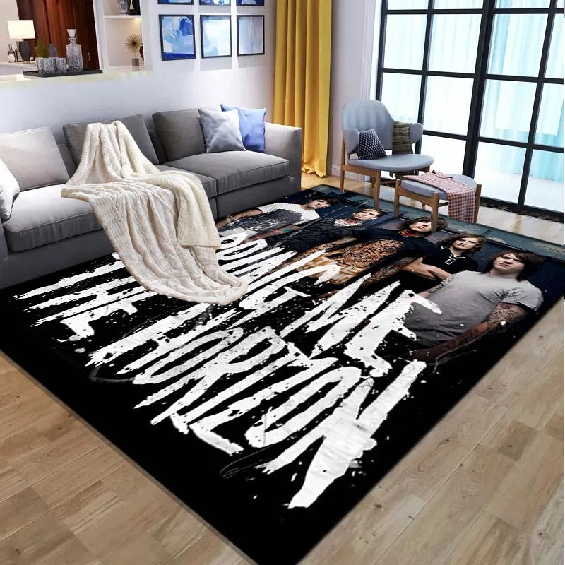 Bring Me the Horizon Pattern Rug, Indoor/Outdoor Mat, for Picnic, Gameroom, Bedroom, Office, Living Room, Home Decor Carpet, Birthday Gift