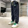 Повседневные спортивные штаны в корейском стиле из вельвета для мальчиков, осень 2024 г.