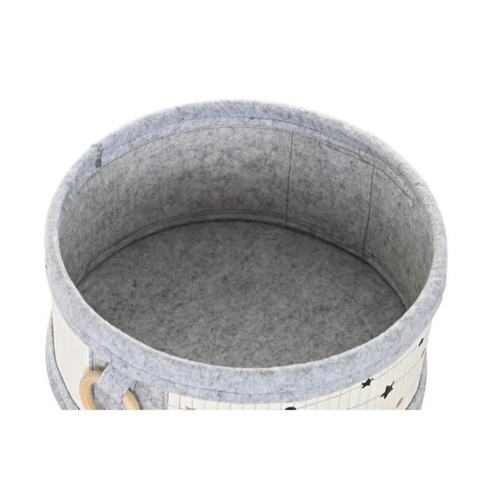 Lot de paniers - Étoiles - Bambou - Feutre - 4 pièces (41 x 31 x 42 cm)