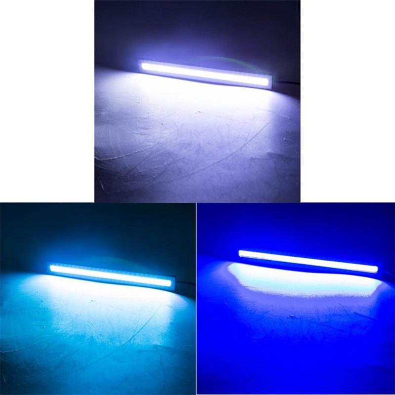 1 пара водонепроницаемых 12 В DRL COB световых полосок белого цвета для караванов, лодок, автомобилей, грузовиков