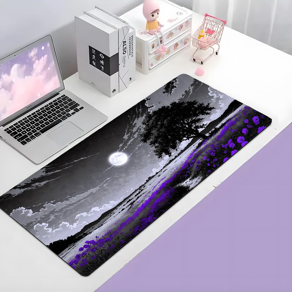 Scenery Artistic SSamurai Scenery Mouse Pad Large Gaming Mousepad With Thick Stitched Edge NonSlip Desk Mat