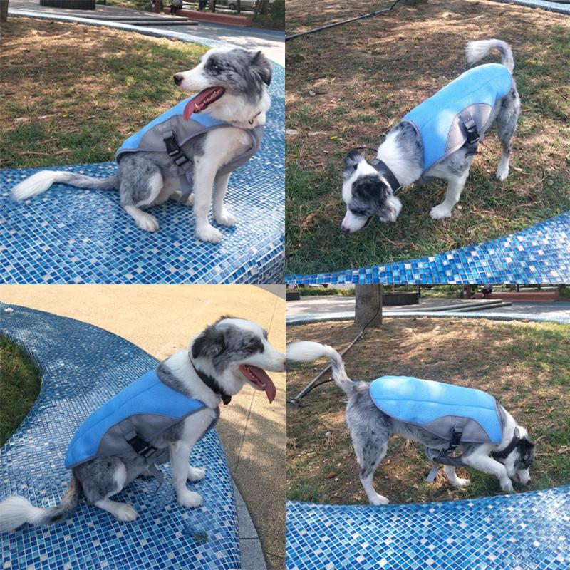 Летний охлаждающий жилет для собак, светоотражающая куртка-холодильник для домашних животных, дышащая одежда для щенков