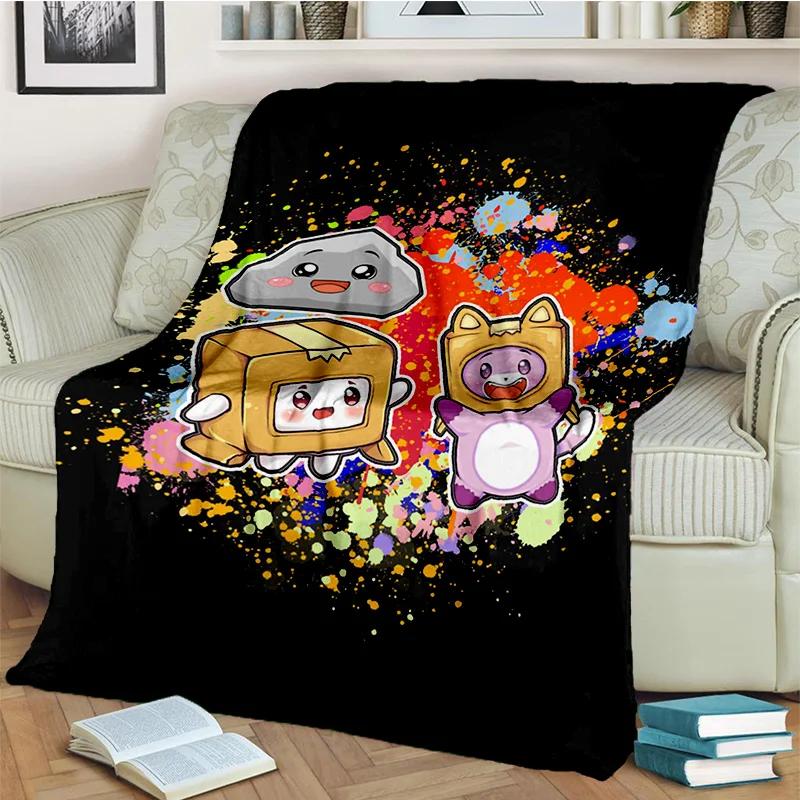 Одеяло Happy Foxy Boxy и Rocky Lankybox, мягкое одеяло для дома, спальни, кровати, дивана, пикника, путешествия, офиса, одеяло, детское одеяло