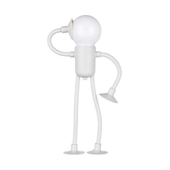 LED Bedside Lamp Changeable Shape Funny Night Light with Suction Cup Soft Glow DIY Shape Cute Light Bulb Man Mini Night
